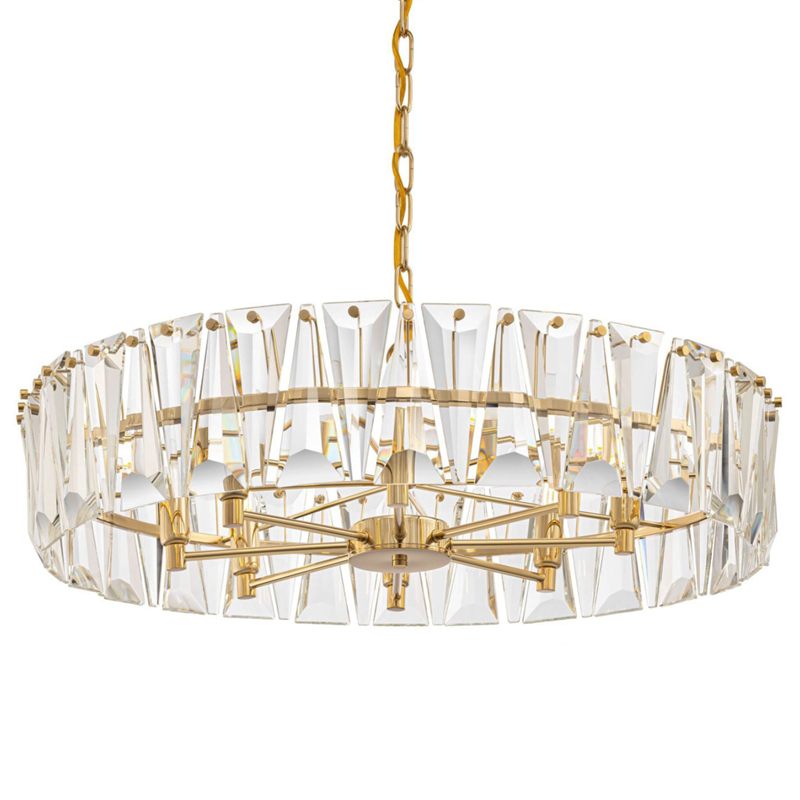 Люстра Ruby Crystal Chandelier Gold 75 Глянцевое золото Прозрачное Стекло Люстра Ruby Crystal Chandelier Gold 75 Глянцевое золото Прозрачное Стекло в Липецке | Loft Concept