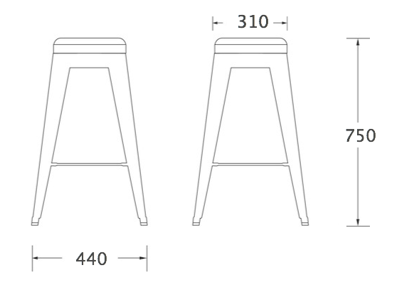 Барный стул Tolix Board Seat barstool Барный стул Tolix Board Seat barstool в Липецке
