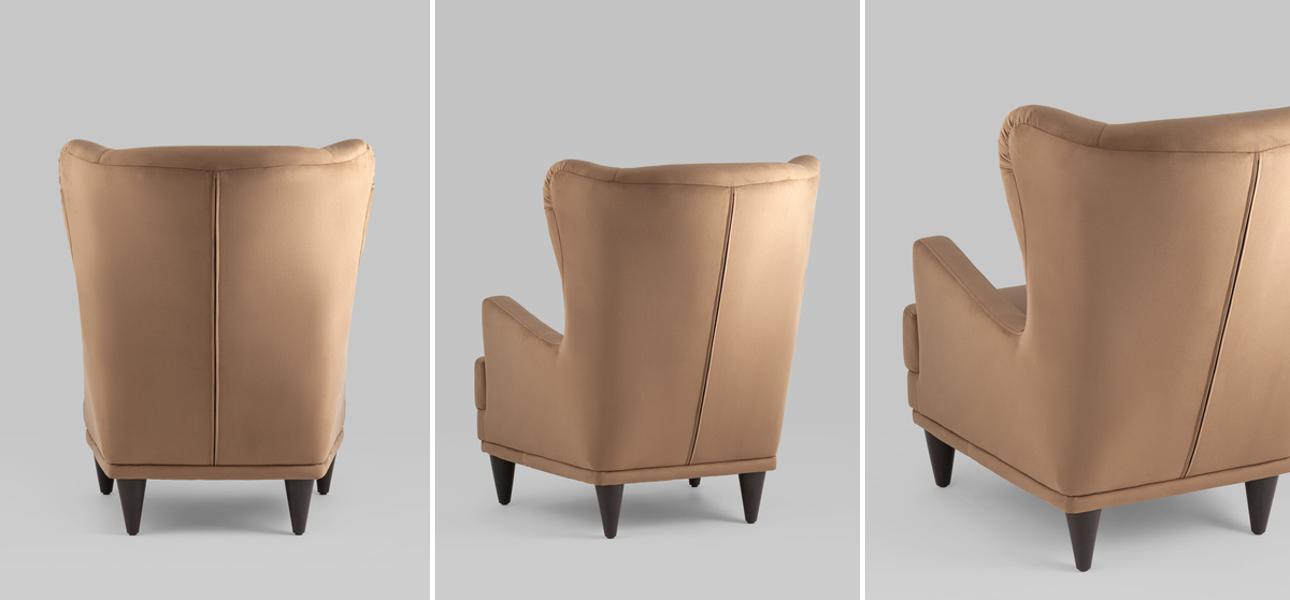 Кресло Bente велюр цвет капучино - фото №1