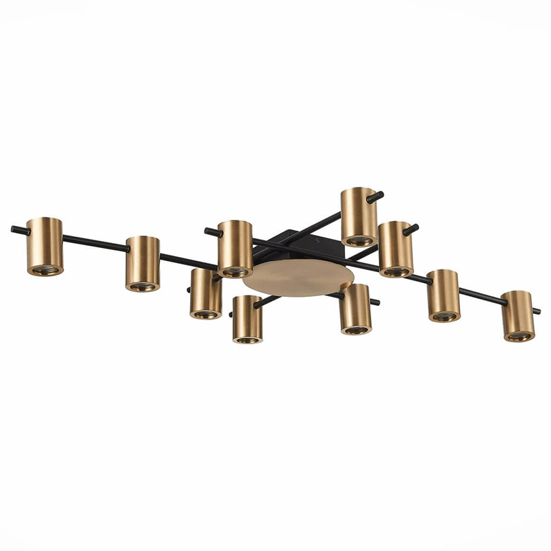 Потолочный светильник Aigle Ceiling Light 10 Черный Латунь Потолочный светильник Aigle Ceiling Light 10 Черный Латунь в Липецке | Loft Concept