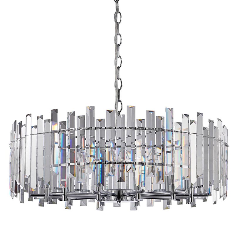 Люстра Langley Chandelier chrome 80 Хром Прозрачный Люстра Langley Chandelier chrome 80 Хром Прозрачный в Липецке | Loft Concept