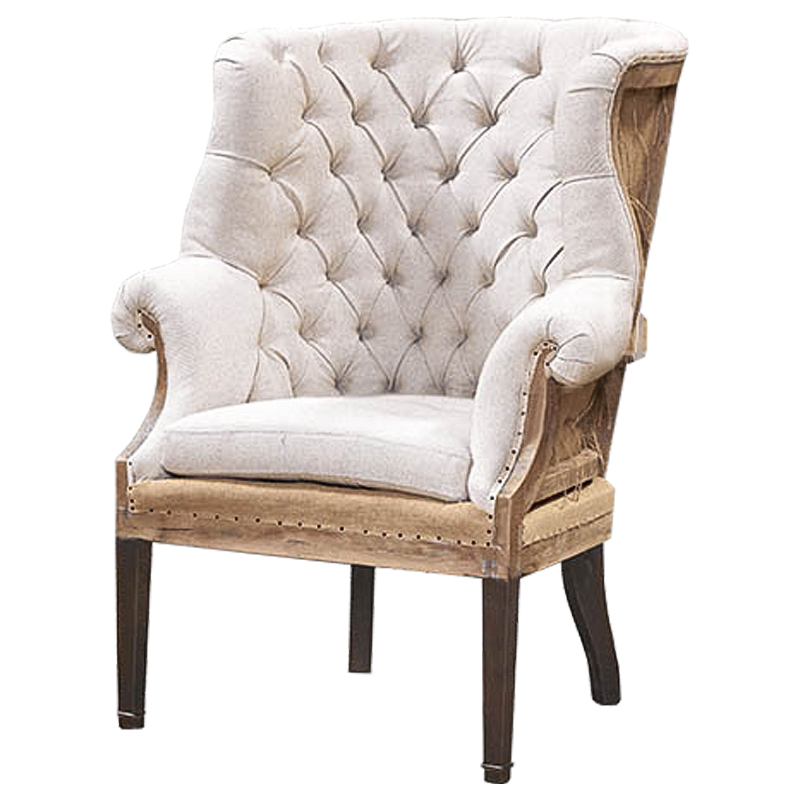 Кресло Gamilton Armchair Beige Бежевый Коричневый Кресло Gamilton Armchair Beige Бежевый Коричневый в Липецке | Loft Concept