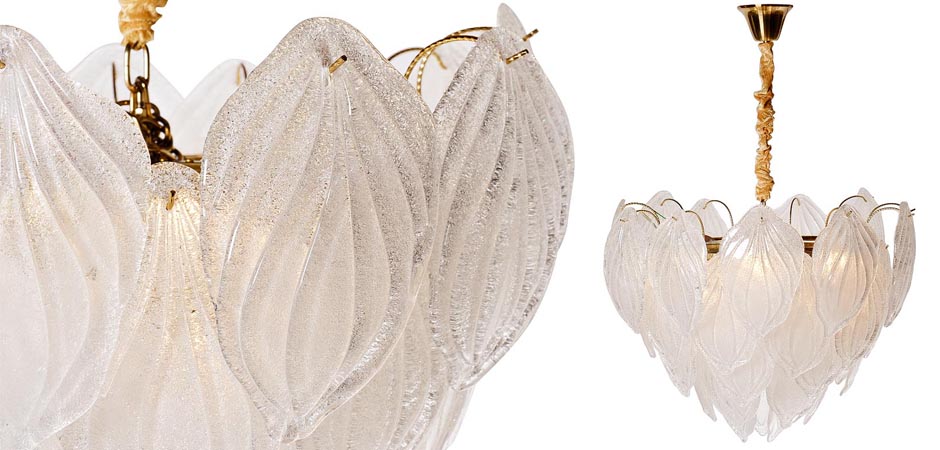 Люстра Textured Glass Chandelier Petal 8 Люстра Textured Glass Chandelier Petal 8 - Loft-Concept в Липецке