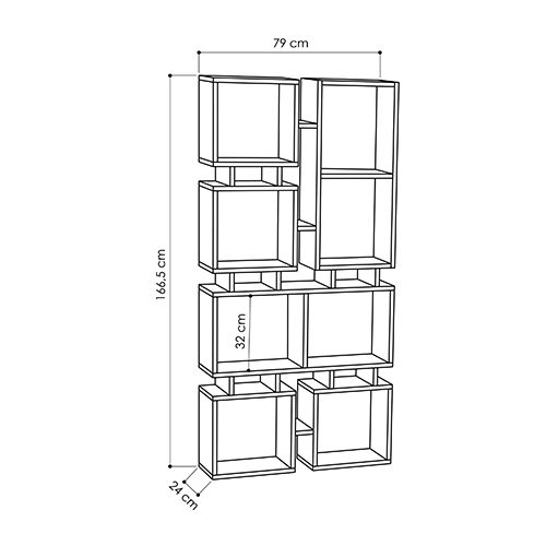 Стеллаж прямой бежево-серый с 8-ю открытыми полками RAIL BOOKCASE NO.1 LIGHT MOCHA Стеллаж прямой бежево-серый с 8-ю открытыми полками RAIL BOOKCASE NO.1 LIGHT MOCHA в Липецке