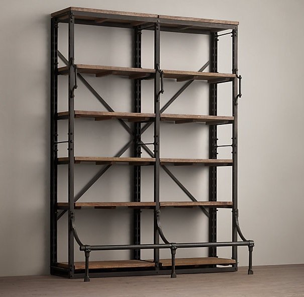 Стеллаж Vintage Iron Stella Double Стеллаж Vintage Iron Stella Double в Липецке | Loft Concept