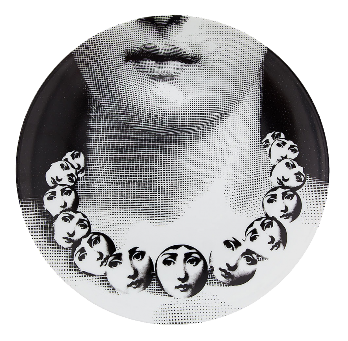 Декоративная тарелка Fornasetti 107 Черный Декоративная тарелка Fornasetti 107 Черный в Липецке | Loft Concept