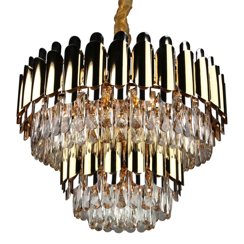 Люстра Gibrien Crystal Chandelier Прозрачный (Transparent) Золотой Люстра Gibrien Crystal Chandelier Прозрачный (Transparent) Золотой в Липецке | Loft Concept