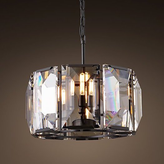 Люстра RH Harlow Crystal Round Chandelier 4 Черный Люстра RH Harlow Crystal Round Chandelier 4 Черный в Липецке | Loft Concept