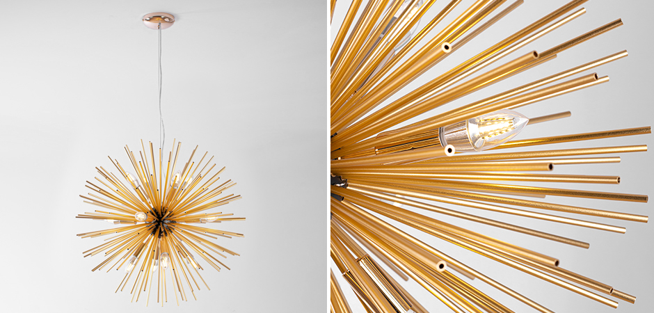 Huge Sputnik Chandelier Gold and Black Huge Sputnik Chandelier Gold and Black - Loft-Concept в Липецке