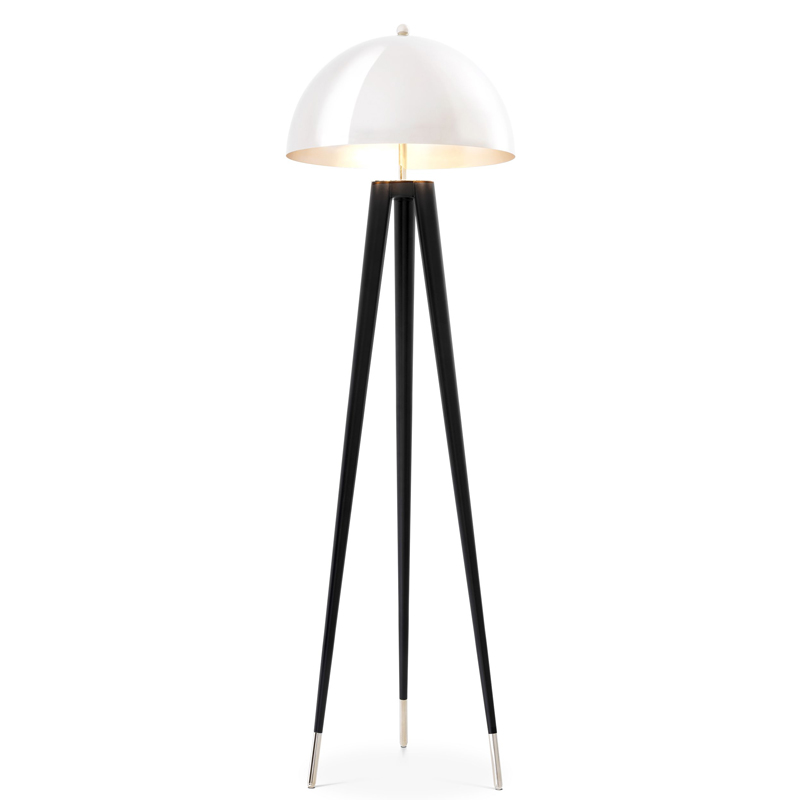 Торшер Eichholtz Floor Lamp Coyote Nickel Никель Черный Торшер Eichholtz Floor Lamp Coyote Nickel Никель Черный в Липецке | Loft Concept