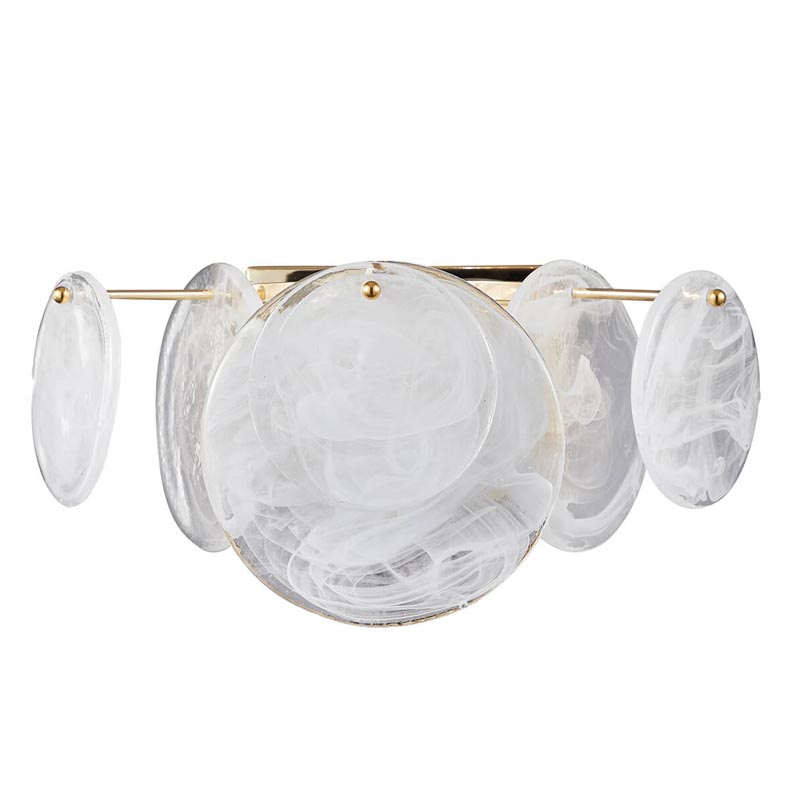 Бра Everett Sconce Белое матовое стекло Золотой Бра Everett Sconce Белое матовое стекло Золотой в Липецке | Loft Concept