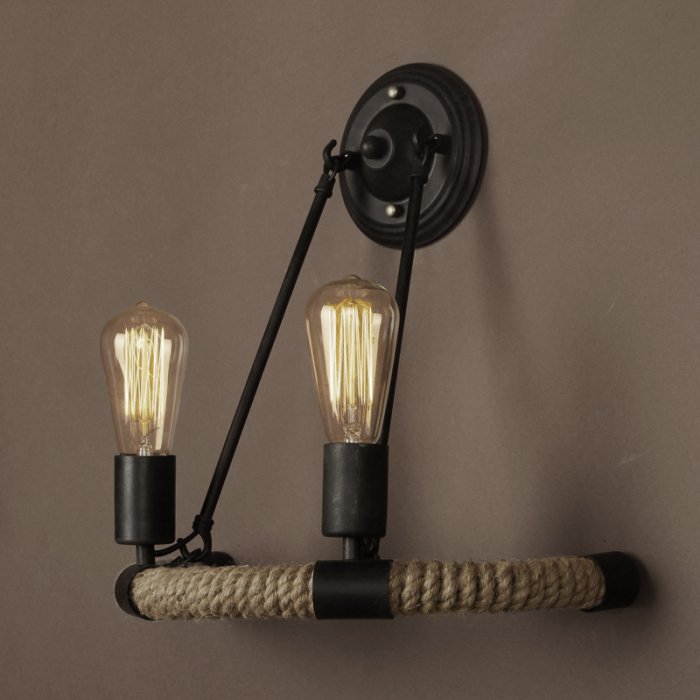 Бра Arco Loft Rope Light Черный Бра Arco Loft Rope Light Черный в Липецке | Loft Concept