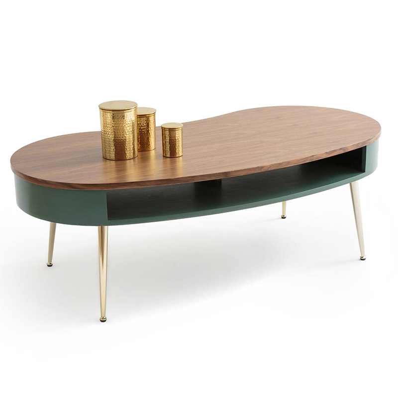Кофейный стол Torborg Coffee Table Орех Изумрудный Золотой Кофейный стол Torborg Coffee Table Орех Изумрудный Золотой в Липецке | Loft Concept