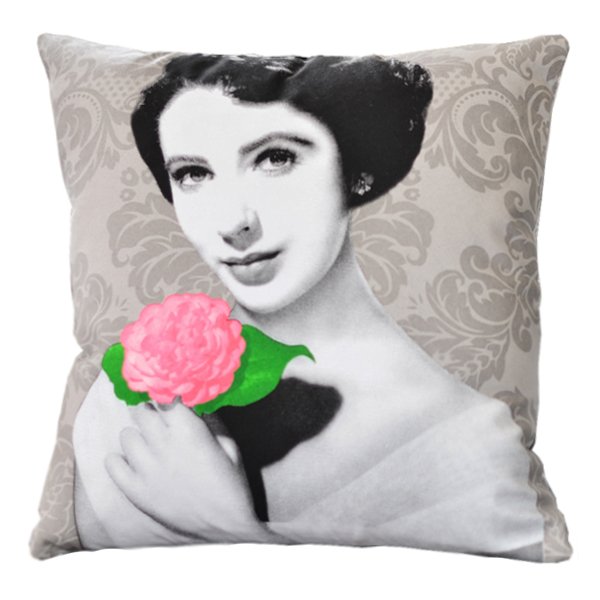 Декоративная подушка Elizabeth Taylor Розовый Серый Мульти Декоративная подушка Elizabeth Taylor Розовый Серый Мульти в Липецке | Loft Concept