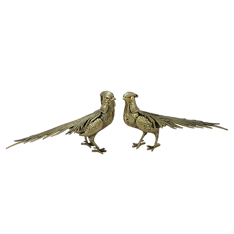 Статуэтка бронзовая пара Фазаны Bronze Birds Золотой Статуэтка бронзовая пара Фазаны Bronze Birds Золотой в Липецке | Loft Concept