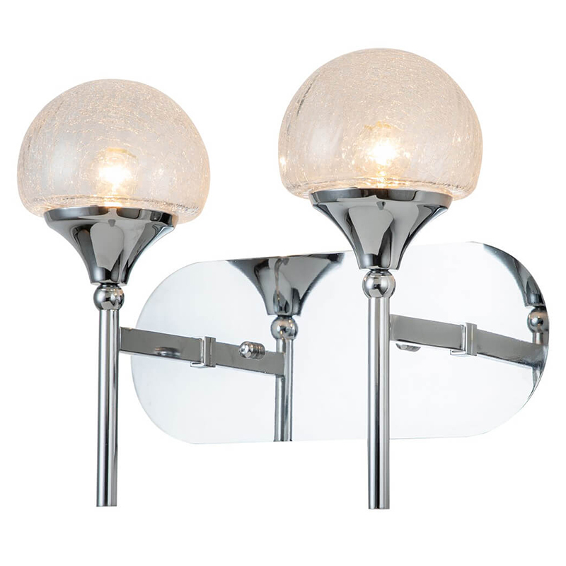 Бра Lluis two Wall Lamp Хром Прозрачный Бра Lluis two Wall Lamp Хром Прозрачный в Липецке | Loft Concept