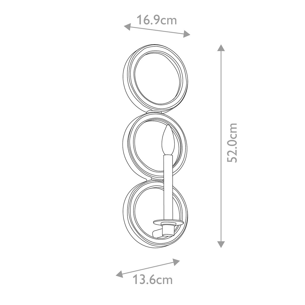 Бра в виде трех круглых зеркал Kichler в Липецке