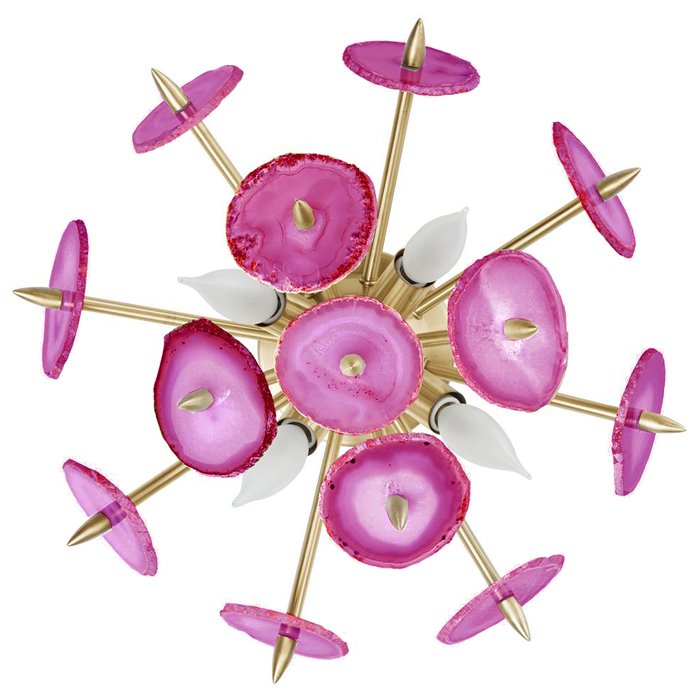 Бра Emporium Pink Agate Burst Sconce Brass Латунь Пурпурный Бра Emporium Pink Agate Burst Sconce Brass Латунь Пурпурный в Липецке | Loft Concept