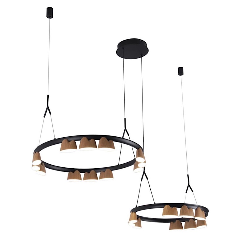 Люстра Wooden Eco Light Черный матовый Люстра Wooden Eco Light Черный матовый в Липецке | Loft Concept