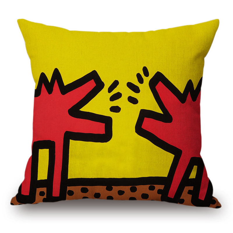Подушка Keith Haring 1 Мульти Подушка Keith Haring 1 Мульти в Липецке | Loft Concept