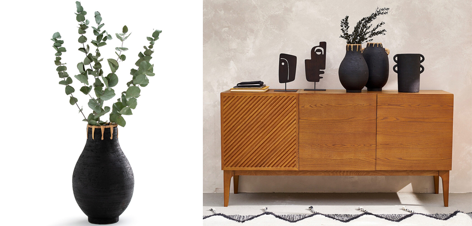 Ваза Ceramic Vase & Rattan D20 Ваза Ceramic Vase & Rattan D20 - Loft-Concept в Липецке