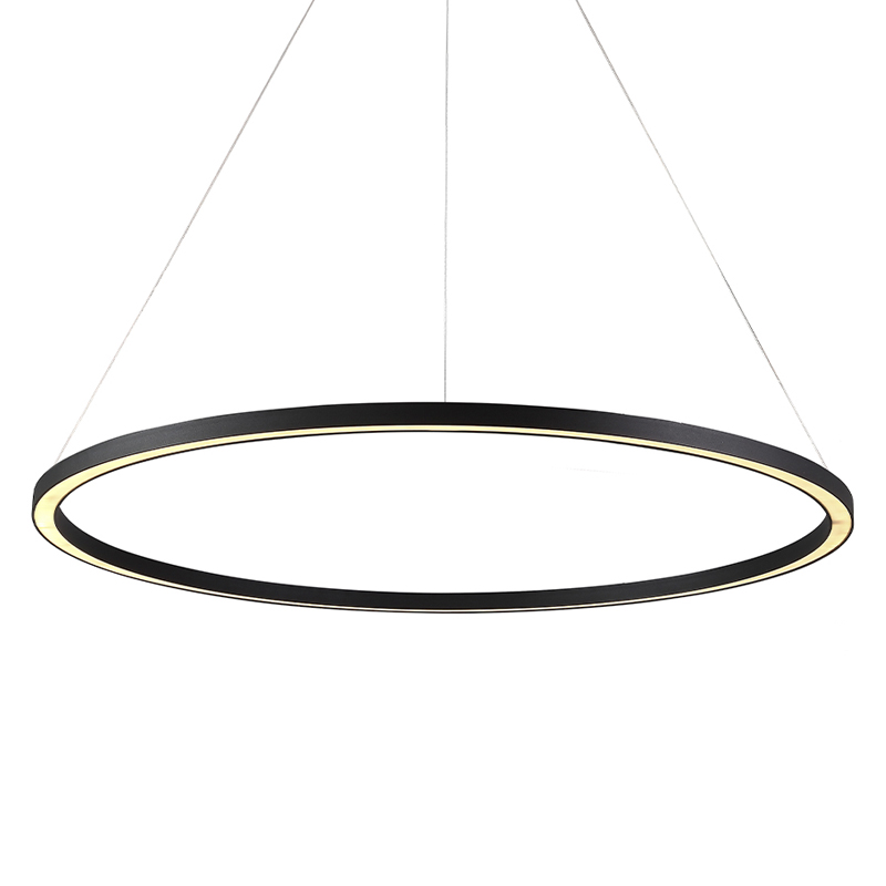 Люстра подвесная светодиодная кольцевая Ring Horizontal Черный Белый Золотой Люстра подвесная светодиодная кольцевая Ring Horizontal Черный Белый Золотой в Липецке | Loft Concept