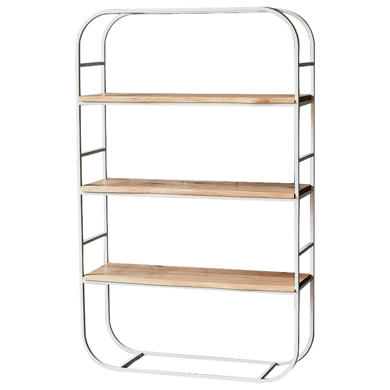 Стеллаж Fulton Industrial Metal Rust Rack Древесина Белый Стеллаж Fulton Industrial Metal Rust Rack Древесина Белый в Липецке | Loft Concept