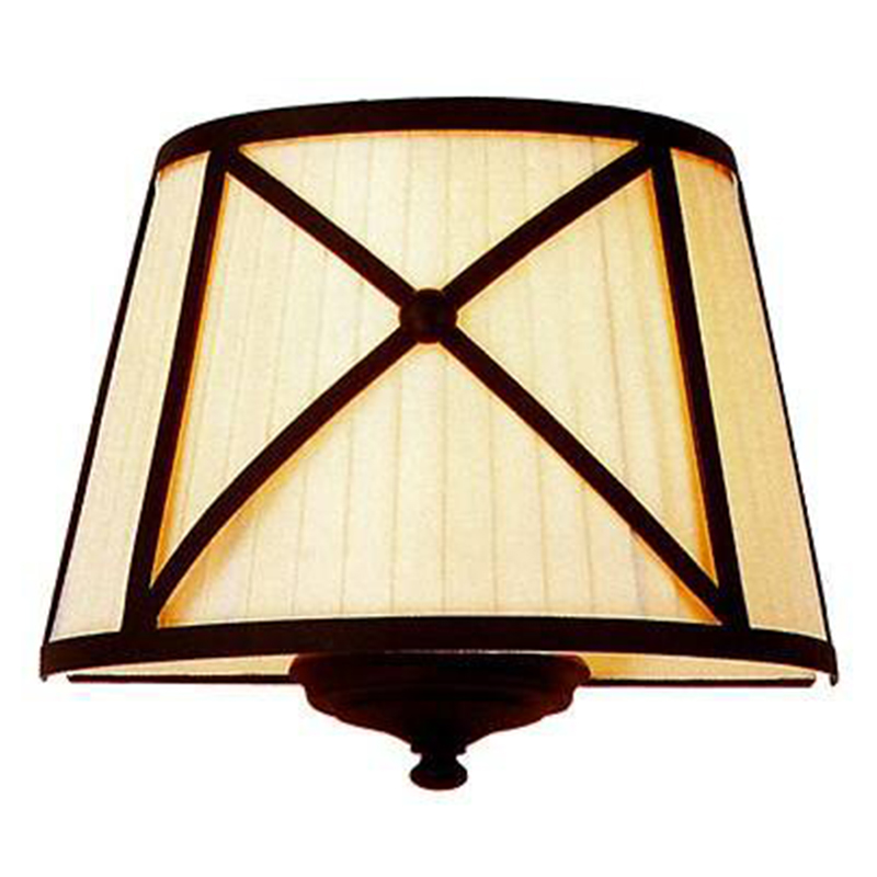 Бра Provence Lampshade Light Brown Wall Lamp Коричневый Бежевый Бра Provence Lampshade Light Brown Wall Lamp Коричневый Бежевый в Липецке | Loft Concept