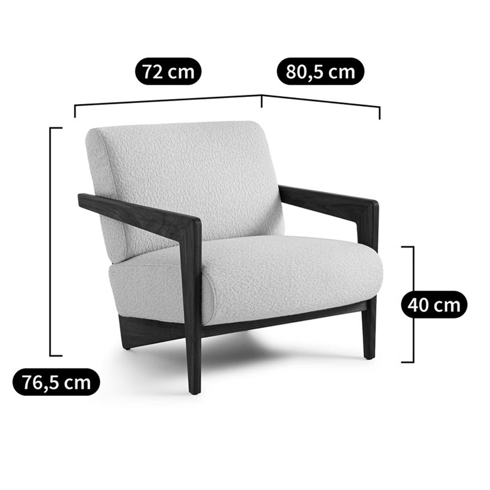 Кресло с обивкой из белого букле Armchair White Boucle Кресло с обивкой из белого букле Armchair White Boucle в Липецке
