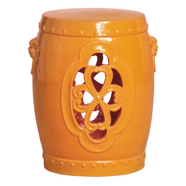 Керамический табурет Clover Garden Stool - Orange Оранжевый Керамический табурет Clover Garden Stool - Orange Оранжевый в Липецке | Loft Concept