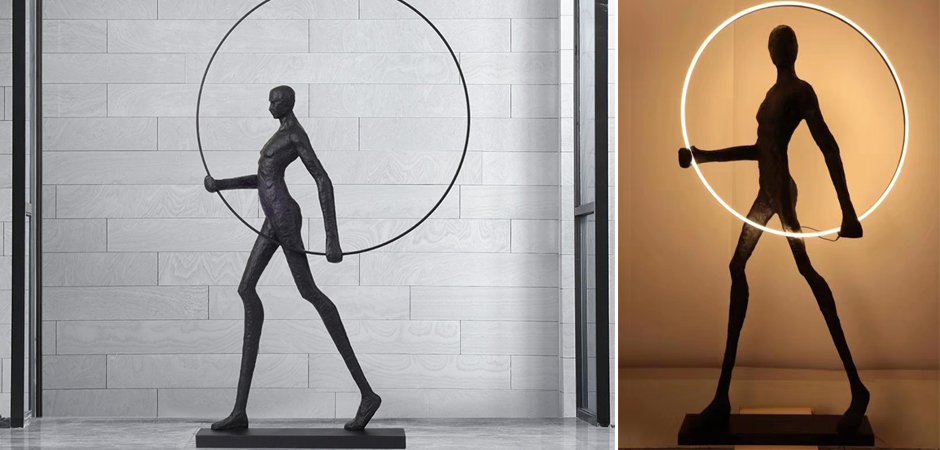 Торшер Man carries light circle Торшер Man carries light circle - Loft-Concept в Липецке