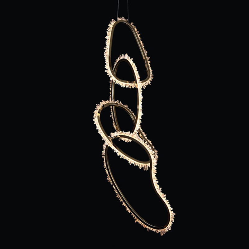 Люстра Four Vertical Chain Quartz Rings Crystal Chandelier Глянцевое золото Прозрачное Стекло Люстра Four Vertical Chain Quartz Rings Crystal Chandelier Глянцевое золото Прозрачное Стекло в Липецке | Loft Concept