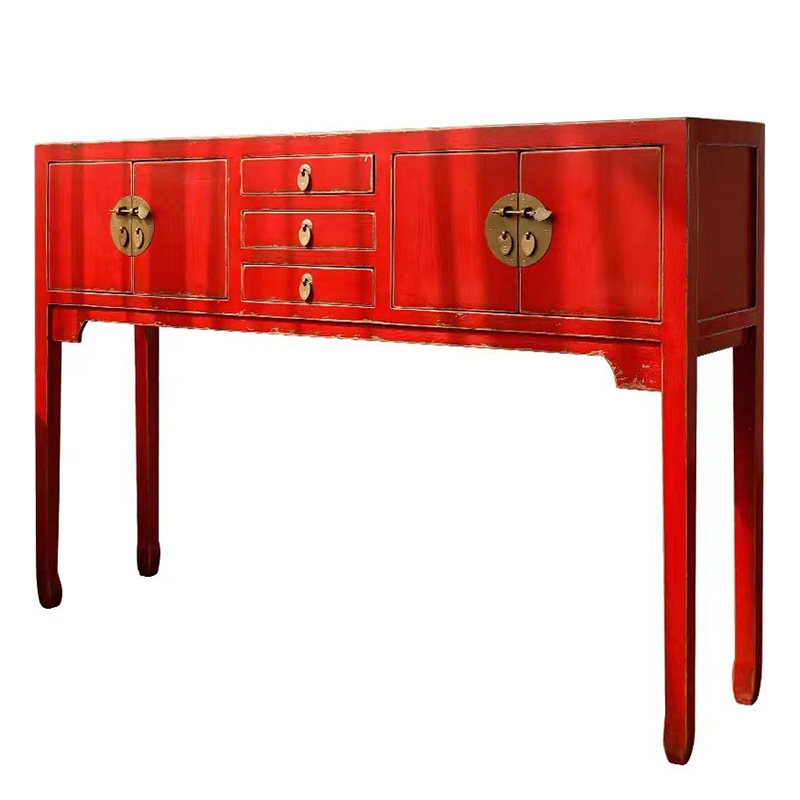 Красная Консоль в Китайском Стиле Red Console Chinese Красный Красная Консоль в Китайском Стиле Red Console Chinese Красный в Липецке | Loft Concept