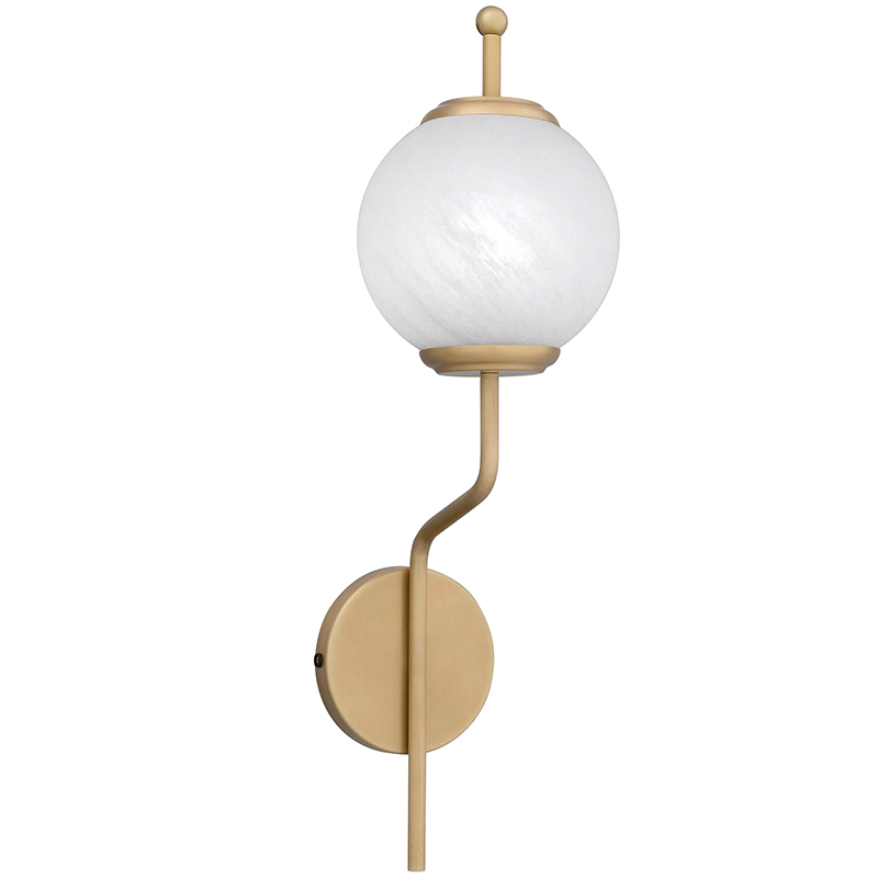 Бра Eichholtz Wall Lamp Deangelo Белый Латунь Бра Eichholtz Wall Lamp Deangelo Белый Латунь в Липецке | Loft Concept