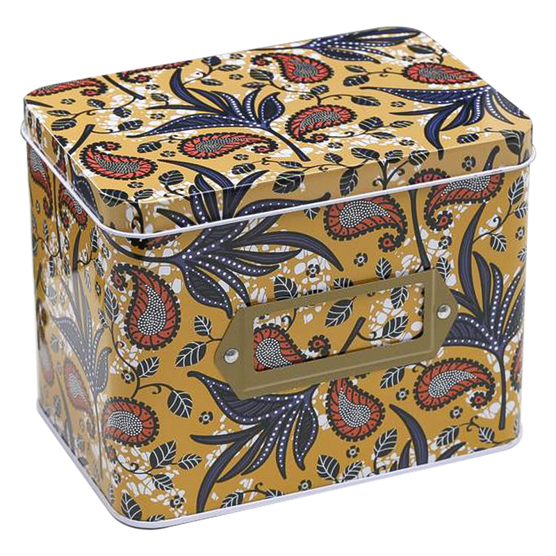 Шкатулка металлическая Paisley Leaves Colorful Metal Tea Box Мульти Шкатулка металлическая Paisley Leaves Colorful Metal Tea Box Мульти в Липецке | Loft Concept