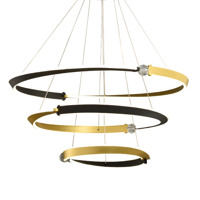Люстра Кольца Ring Horizontal Cyril Три кольца Черный Золотой Черный Золотой Люстра Кольца Ring Horizontal Cyril Три кольца Черный Золотой Черный Золотой в Липецке | Loft Concept