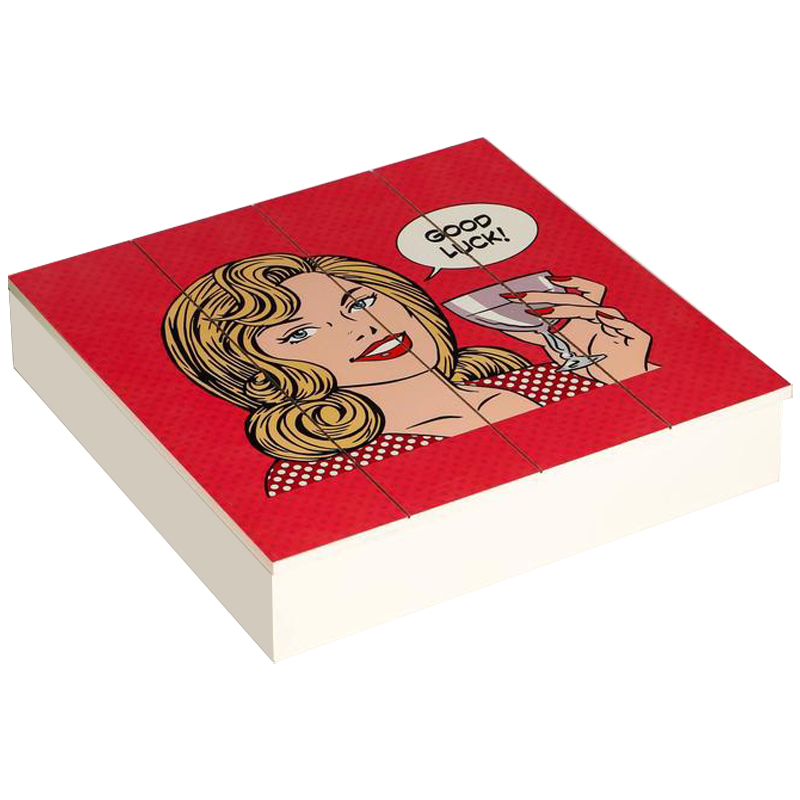 Шкатулка Pop Art Girl red Красный Белый Шкатулка Pop Art Girl red Красный Белый в Липецке | Loft Concept