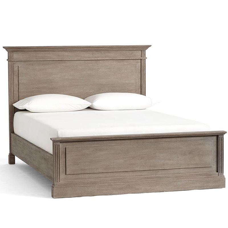 Кровать Benjamin Bed Белый Бежево-серый Кровать Benjamin Bed Белый Бежево-серый в Липецке | Loft Concept