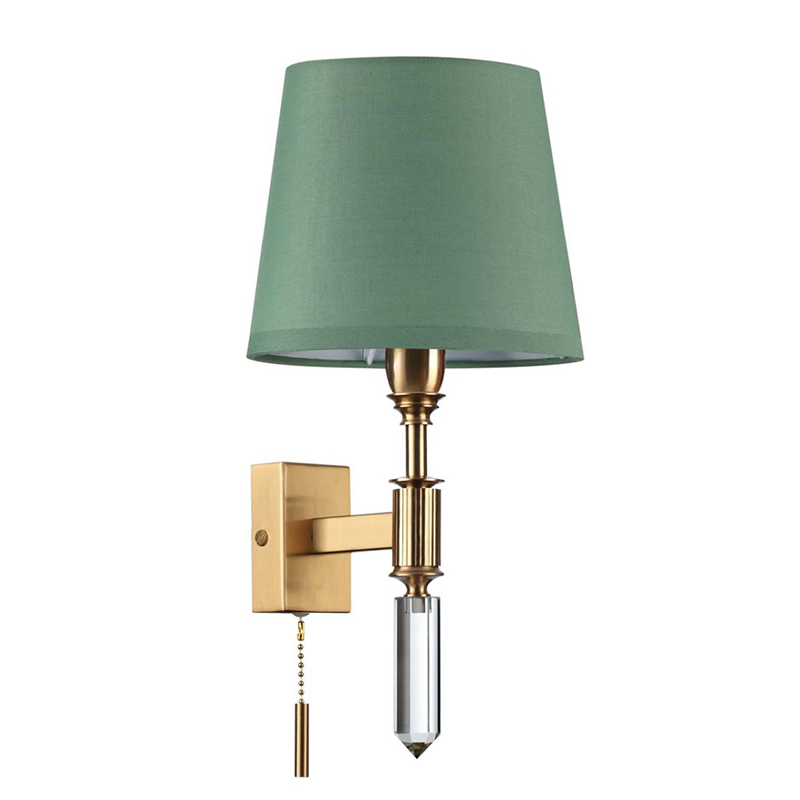 Бра Ramona Green Wall Lamp Бронза Зеленый Бра Ramona Green Wall Lamp Бронза Зеленый в Липецке | Loft Concept