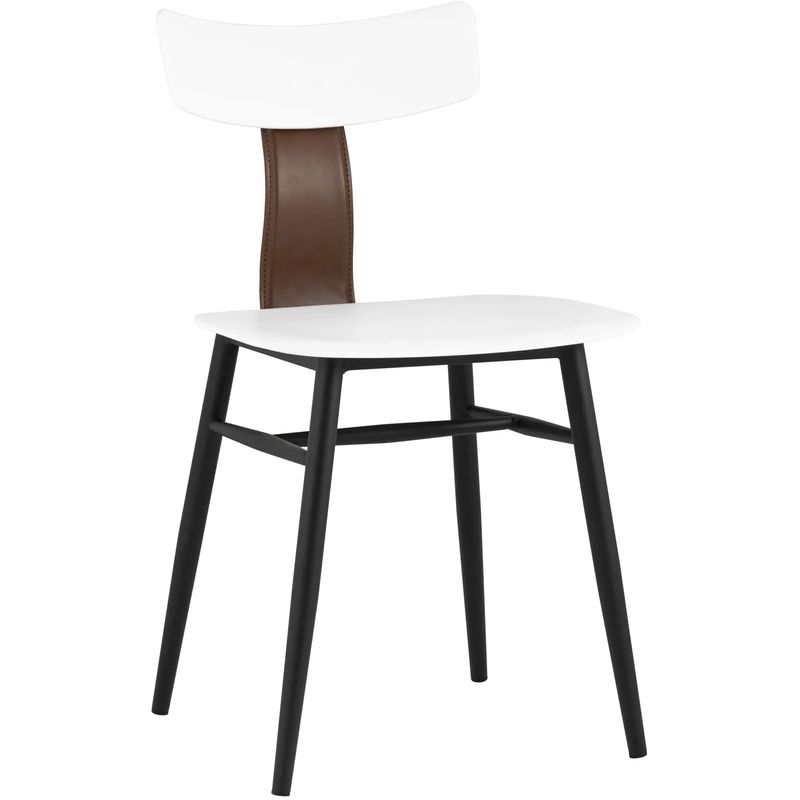 Стул ANT White Eco-Leather Белый Коричневый Черный Стул ANT White Eco-Leather Белый Коричневый Черный в Липецке | Loft Concept
