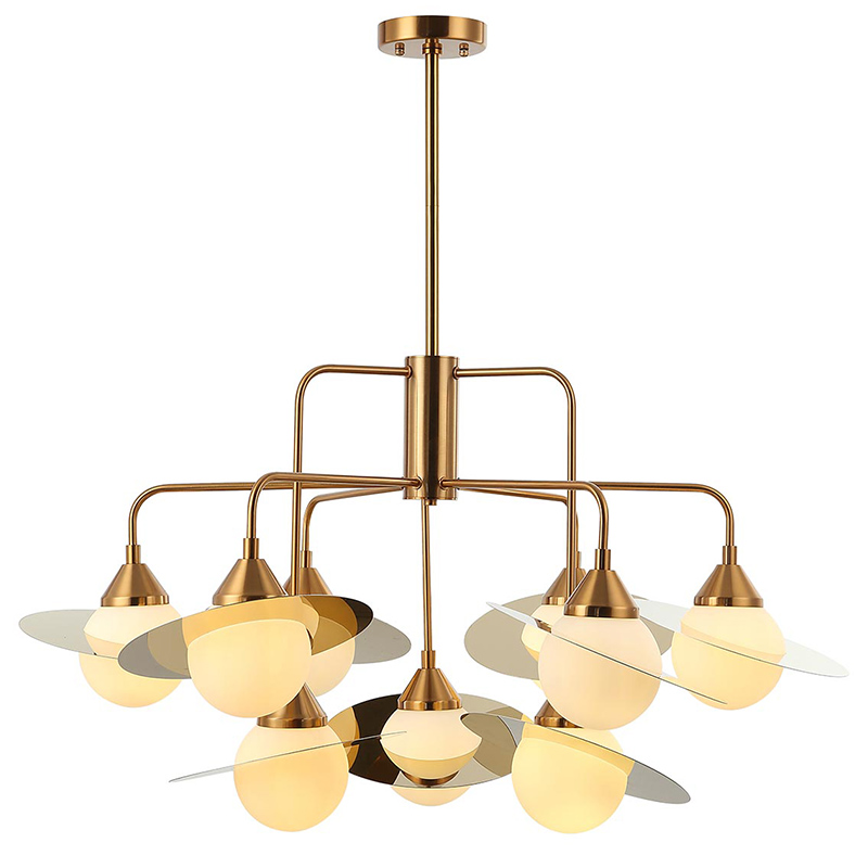 Люстра Phainon Gold Chandelier 9 Золотой Белый Люстра Phainon Gold Chandelier 9 Золотой Белый в Липецке | Loft Concept
