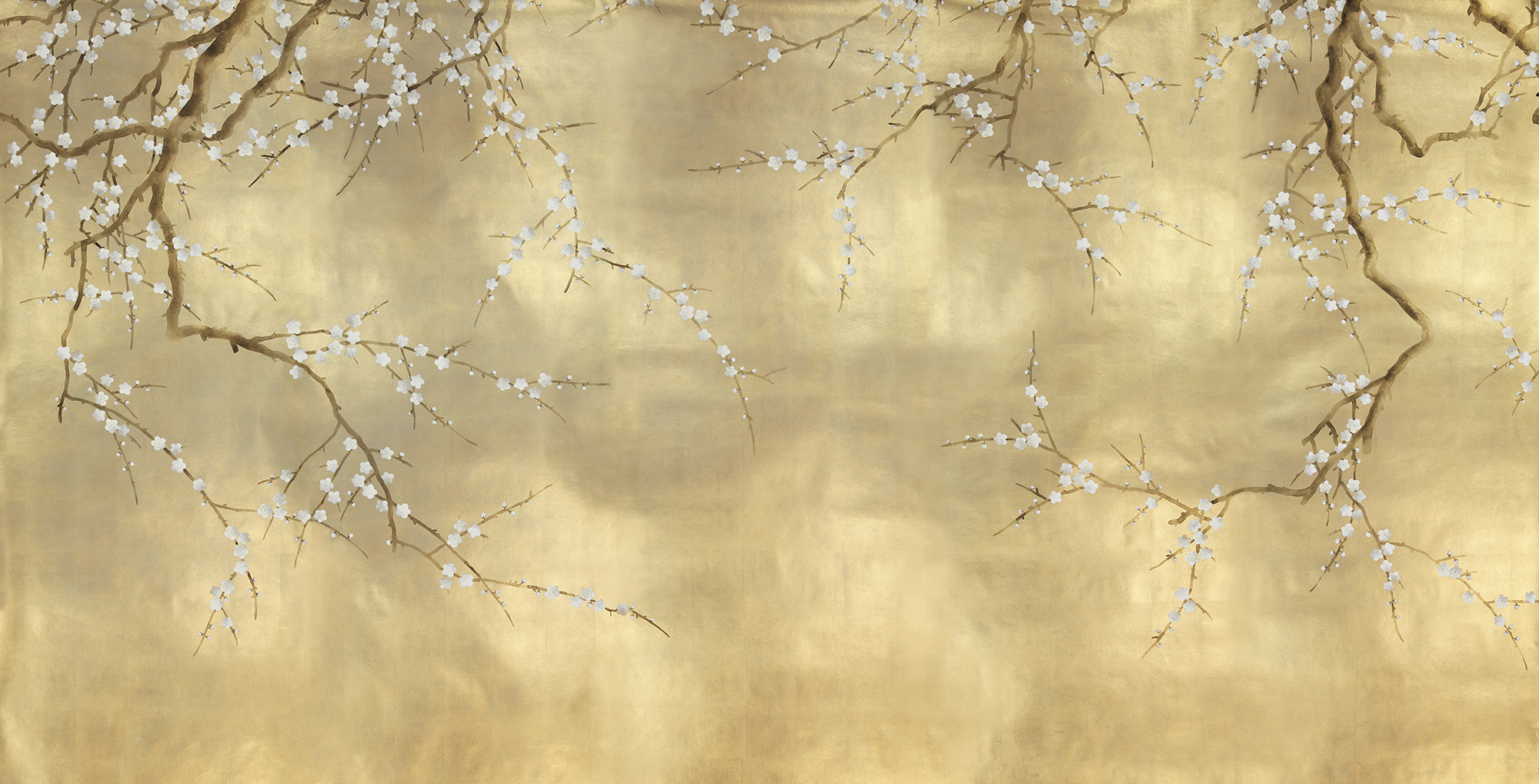 Обои ручная роспись Plum Blossom Colourway SC-231 on Krugerrand gilded paper Обои ручная роспись Plum Blossom Colourway SC-231 on Krugerrand gilded paper - постер Loft-Concept в Липецке