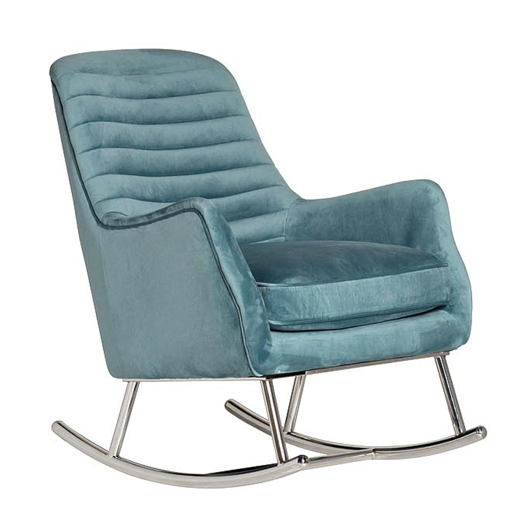 Кресло-качалка Whale Armchair Голубой Нержавеющая сталь Кресло-качалка Whale Armchair Голубой Нержавеющая сталь в Липецке | Loft Concept