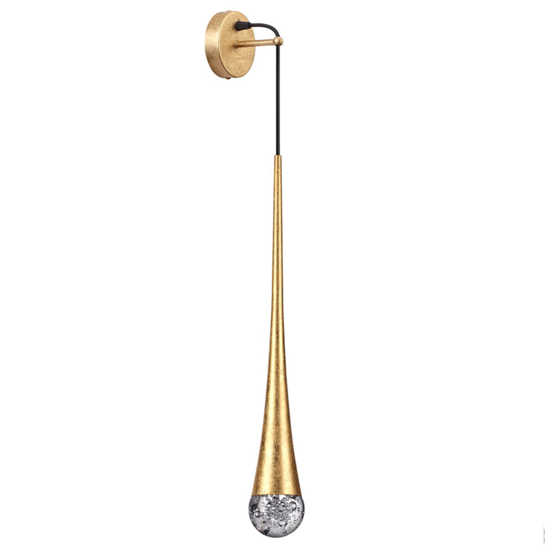 Бра Golden Drop Lamp Золотой Прозрачное Стекло Бра Golden Drop Lamp Золотой Прозрачное Стекло в Липецке | Loft Concept