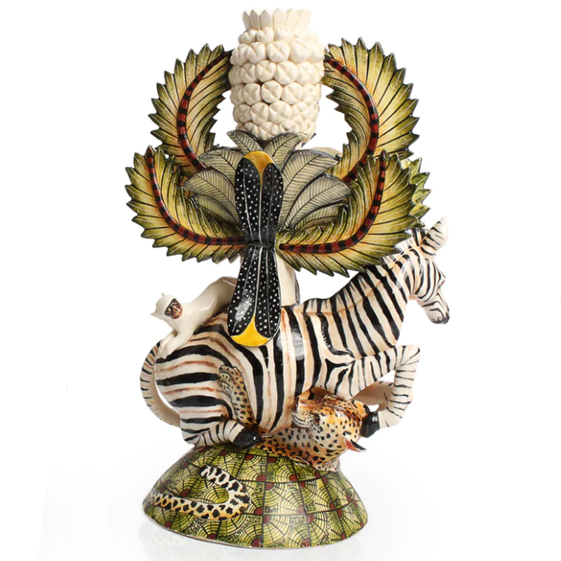 Подсвечник Зебры Zebra and Leopard Candle Holders Зеленый Подсвечник Зебры Zebra and Leopard Candle Holders Зеленый в Липецке | Loft Concept