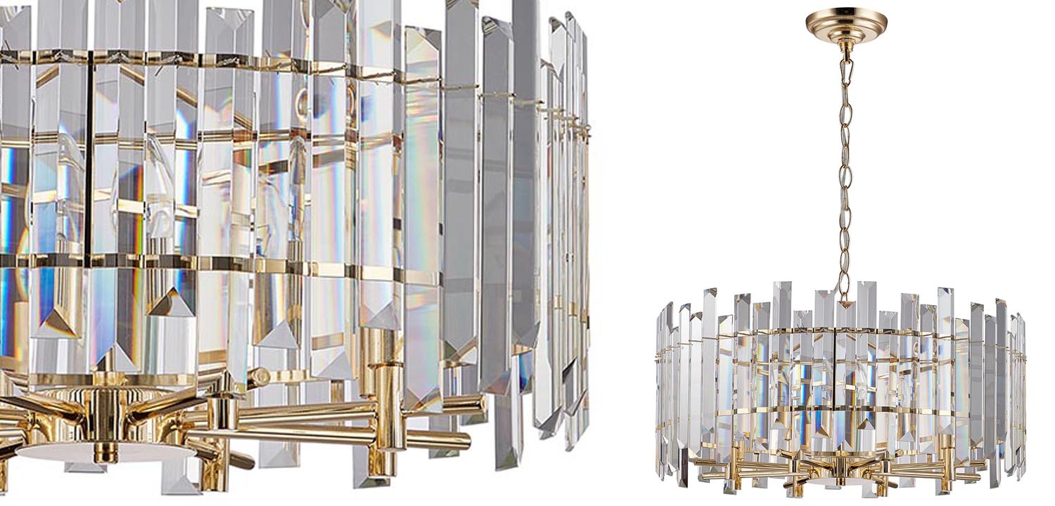 Люстра Langley Chandelier gold 60 - фото