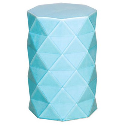 Керамический табурет Octagon Geometric Blue Голубой Керамический табурет Octagon Geometric Blue Голубой в Липецке | Loft Concept