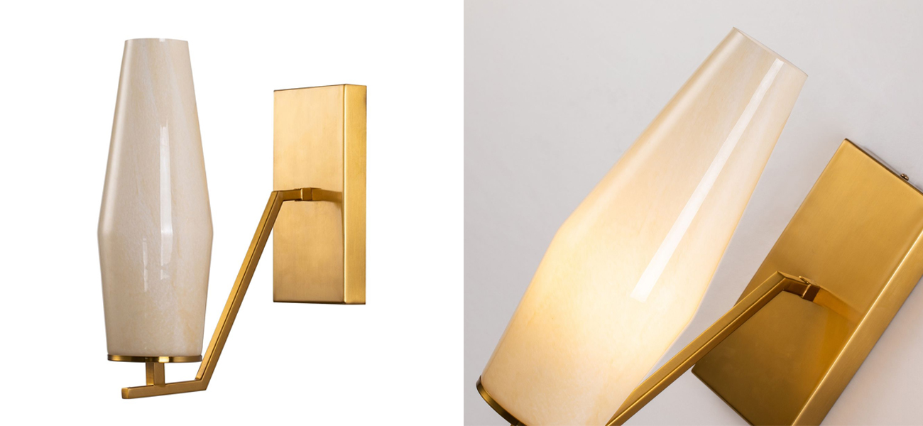 Бра с выдувным плафоном кремового цвета Creamy - фото