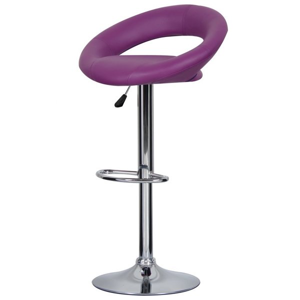 Барный стул Ring Purple Хром Фиолетовый Барный стул Ring Purple Хром Фиолетовый в Липецке | Loft Concept