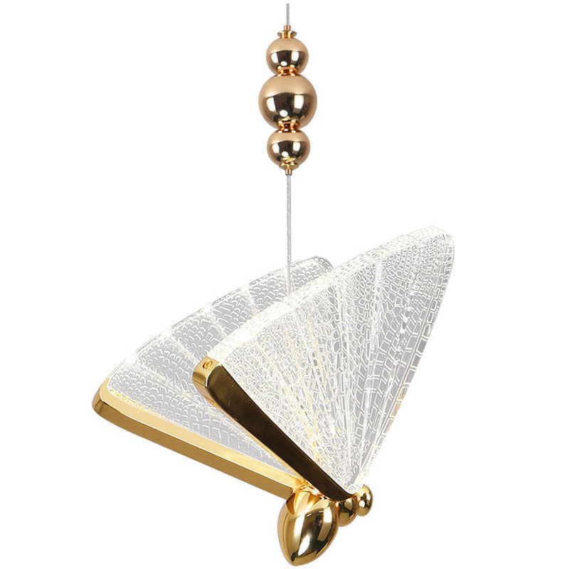 Люстра Glass butterfly chandelier A Глянцевое золото Прозрачный Люстра Glass butterfly chandelier A Глянцевое золото Прозрачный в Липецке | Loft Concept
